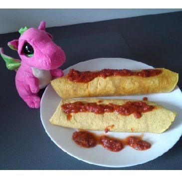 Tortilla z kurczakiem i pomidorem