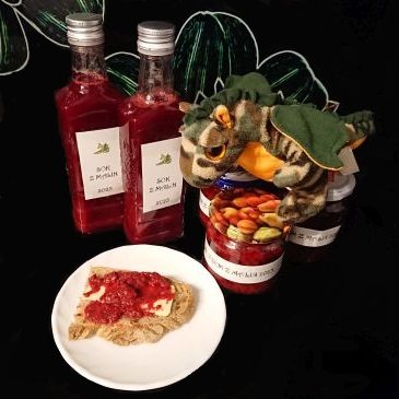 Dżem i sok malinowy